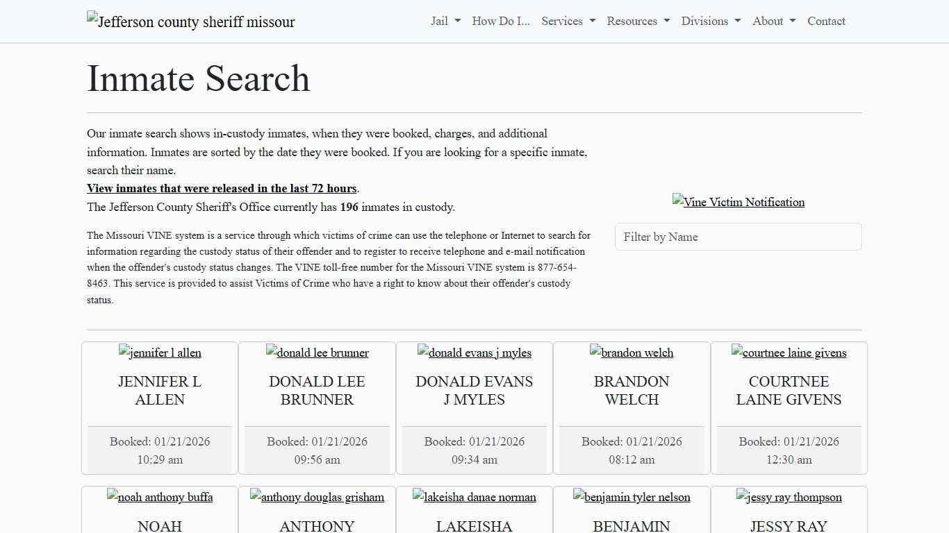 Inmate Search | Jefferson County Sheriff's Office